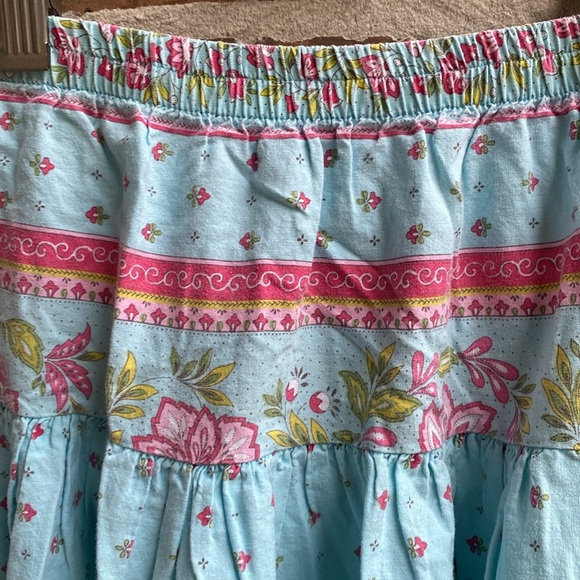 L’ Ensoleillade 100% cotton floral print tiered skirt - Picture 2 of 9